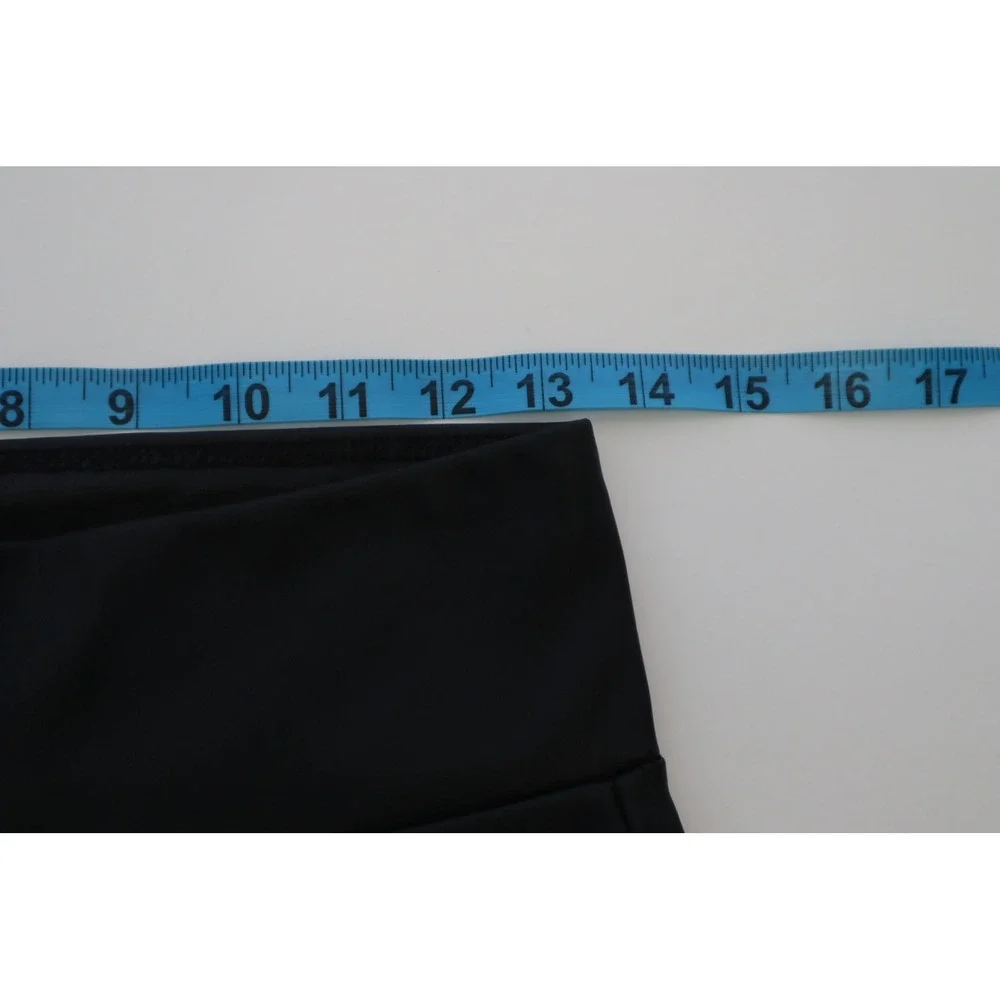 BBJ Los Angeles Women's Black Faux Leather Pants with Ribbed Thigh Detail Size L